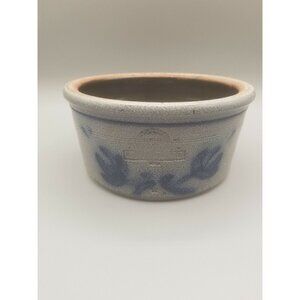 Rowe Pottery Works Salt Glaze Crock Bowl Limited Edition Historical American